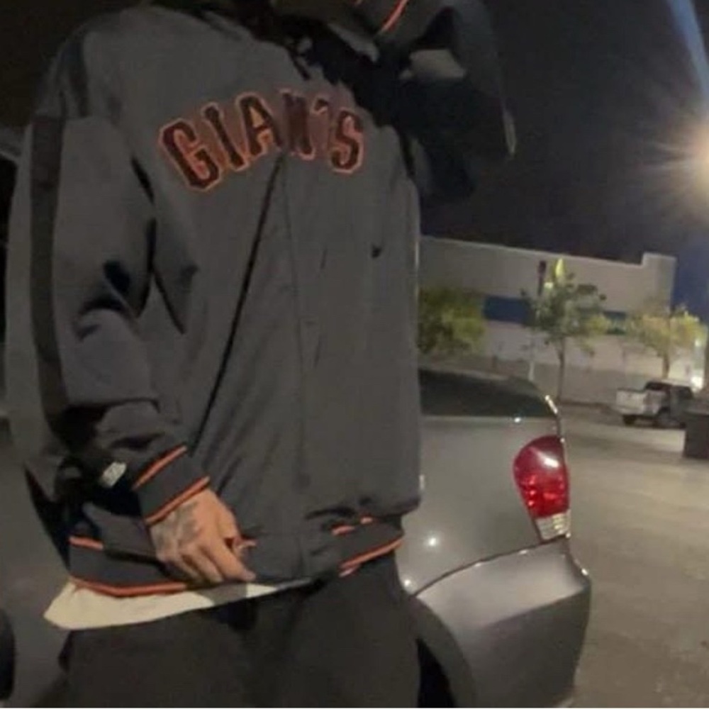 Stylish Black and Orange Varsity Jacket